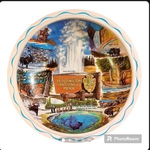 Vintage Yellowstone Metal Lithigrapg Bowl